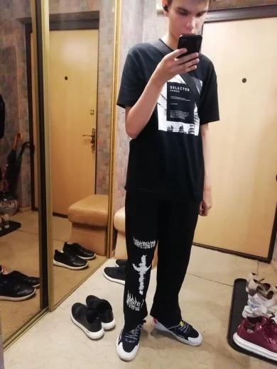 Aolamegs Gothic Pants Men Japanese Casual Sweatpants Graffiti Anime Punk Hippie Wide Leg Trouser Harajuku High Street Streetwear Casual Pants Aliexpress