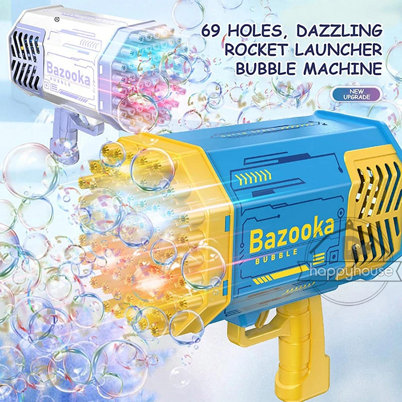 69 Hole Bazooka Bubble Gun Children Blowing Bubble Toy Oversized Hand