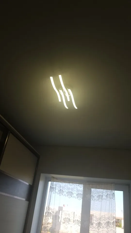 Plafonnier Incurvé au Design Moderne Luminaire Décoratif de Plafond, Idéal pour un Bar, un Restaurant, une Chambre à Coucher ou un Salon, 2/3/4 W, 24/12/18W photo review