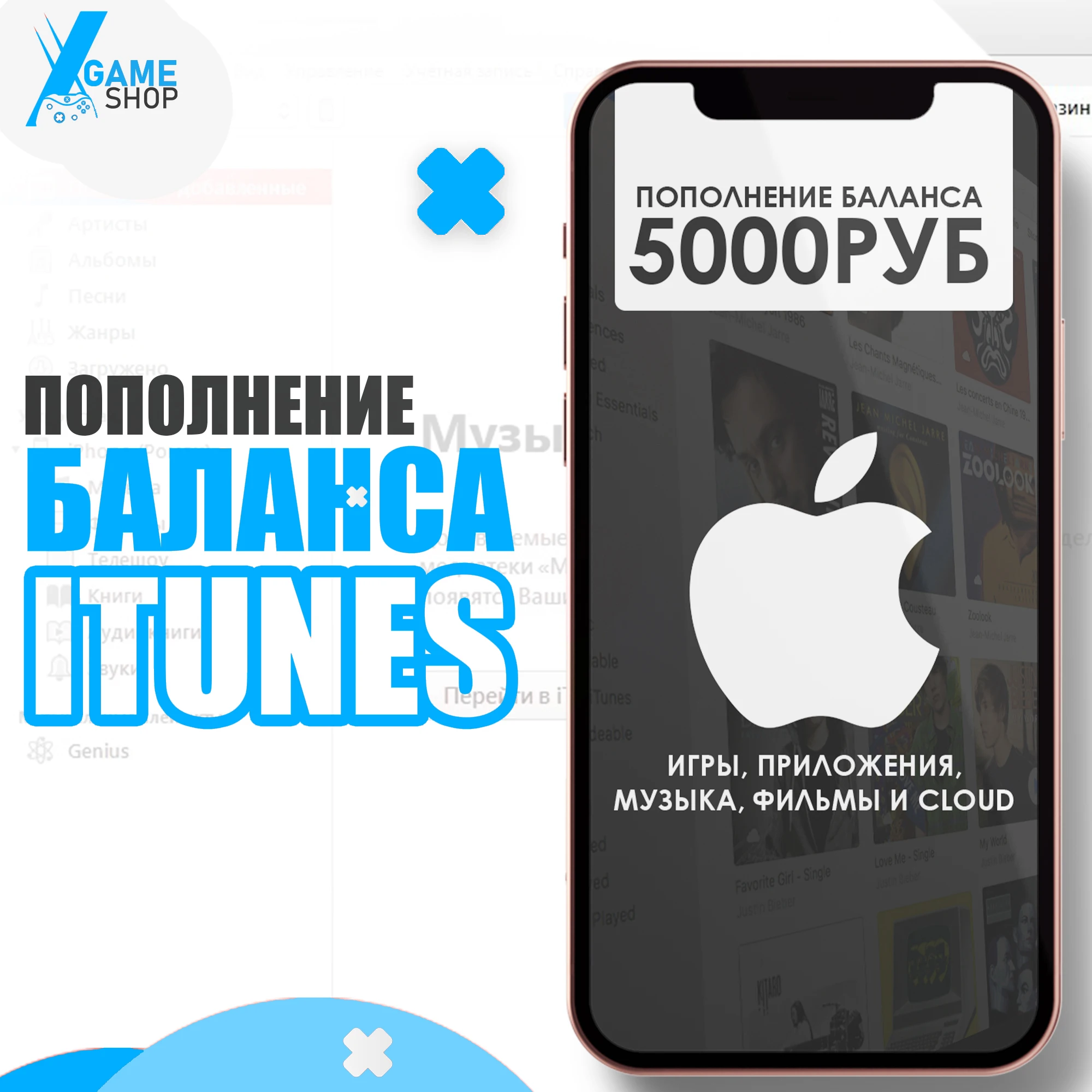 Карта Пополнения Apple ITunes НА 5000РУБ