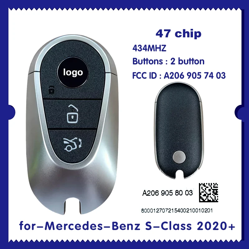 

Для Mercedes Benz S-Class FBS4 434 МГц A206 905 80 03 HU64 без ключа Go CN002090
