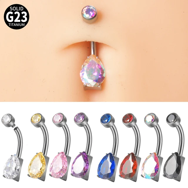 1pc 316l Surgical Steel Dragon Claw Round Stone Belly Button Ring Crown Cz Navel  Piercing Ring Body Piercing Jewelry 14g - Piercing Jewelry - AliExpress