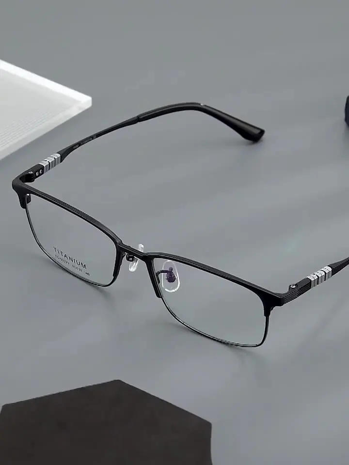 Chashma Unisex Full Rim Polygon Square Titanium TR 90 Eyeglasses 703312 Image 3