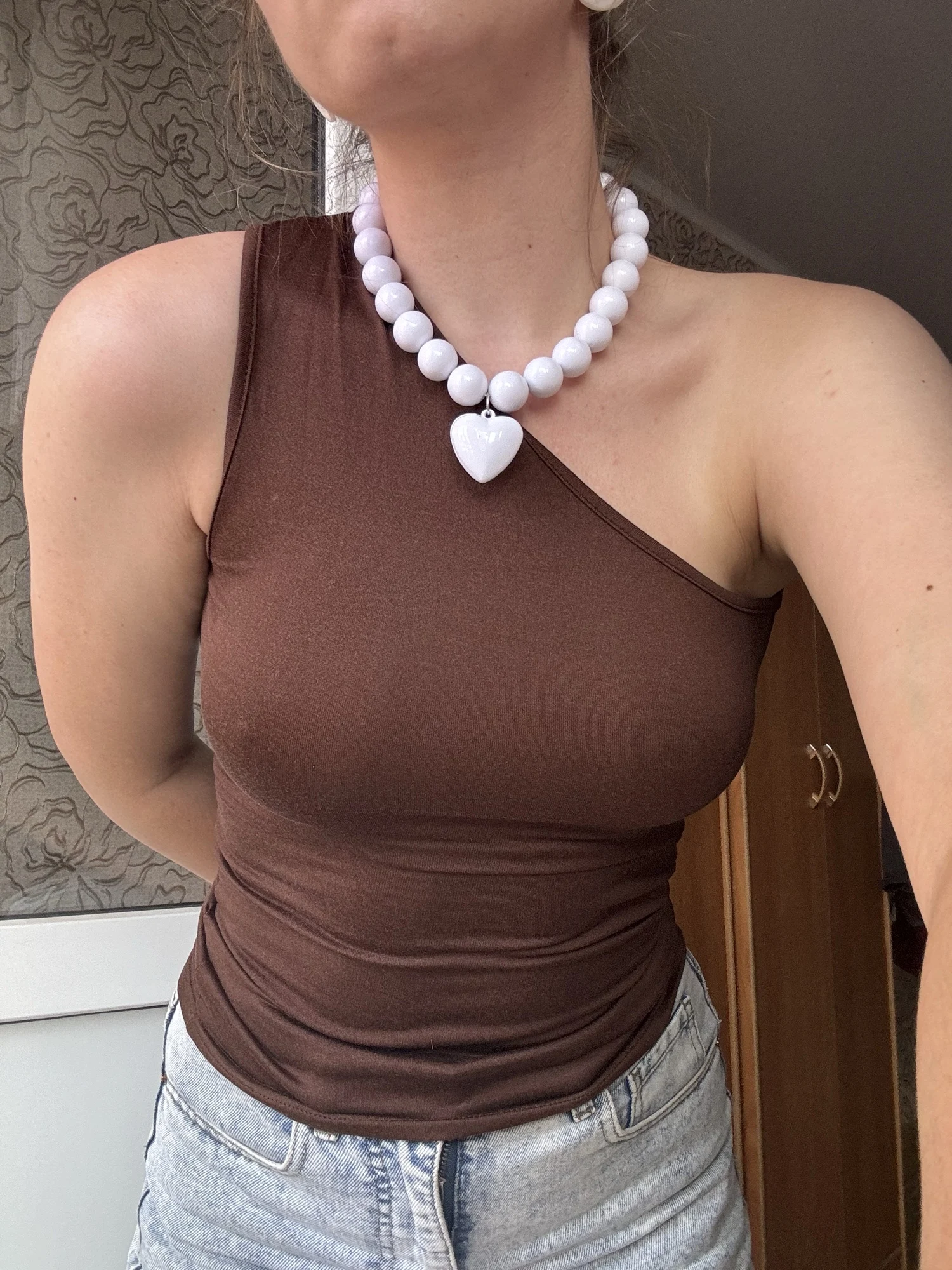 One Shoulder Pleated Tank Top - Contemporary Streetwear Style photo review