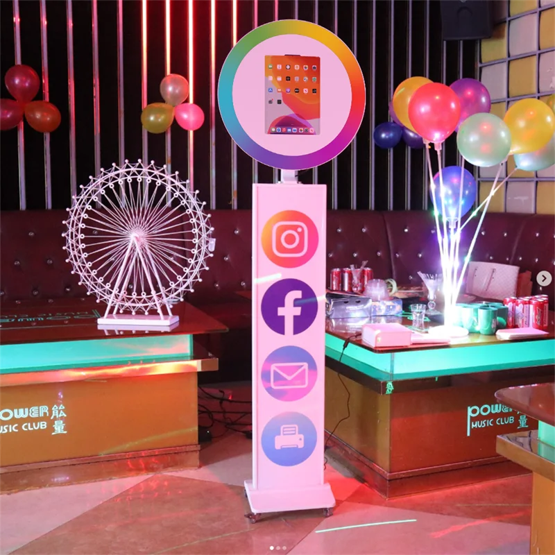 iPad Photo Booth, Selfie Maker, Adjustable Case with LED Ring Light for Events, Parties, Weddings Ab34957e40b994e47a39996ed482eb62fU