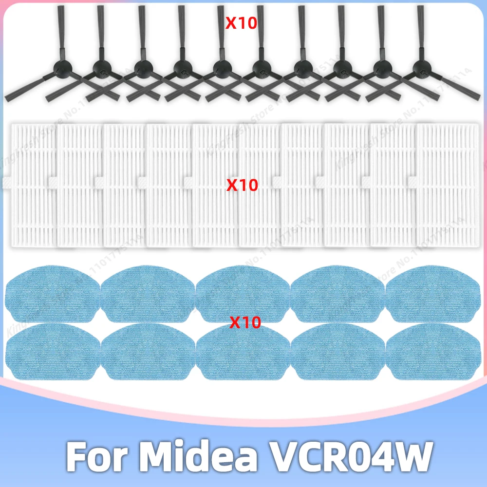 Adequado para Peças de Reposição Midea Vcr04w Teendow Br151 Kabum Smart 100 Acessórios de Escova Lateral Filtro Pano de Mop Tira de Borracha