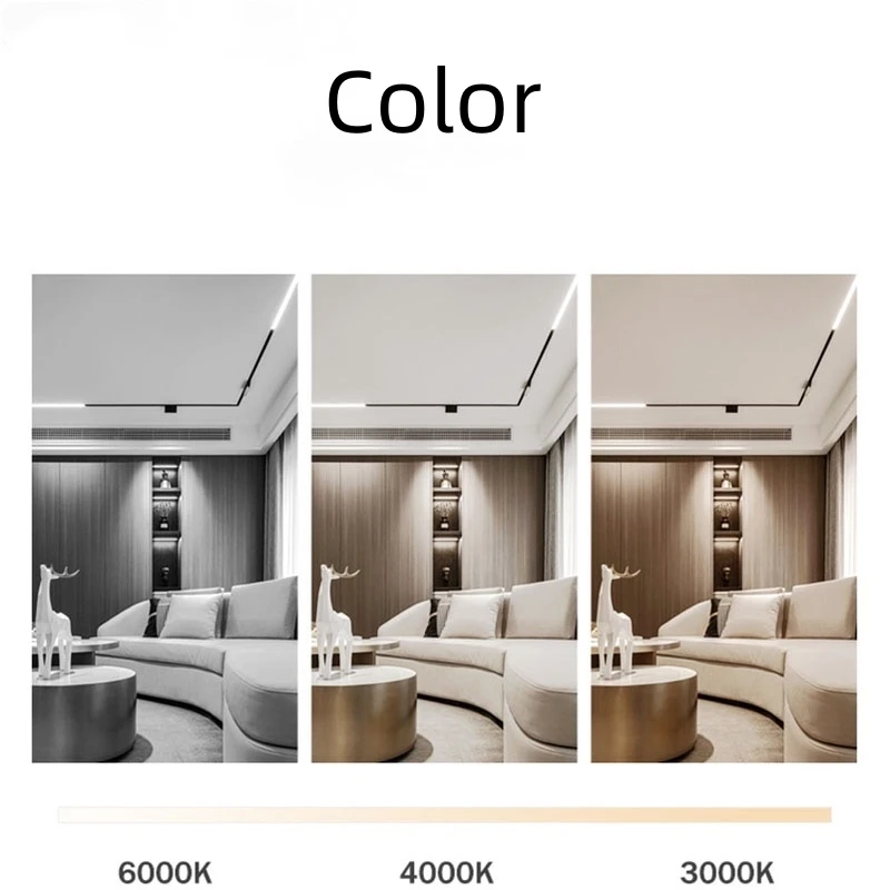 New Magnetic Track Light Dimmable Remote Control 48VLed Ceiling Lamp Track Rail Lighting No Main Light Design Spotlight 3