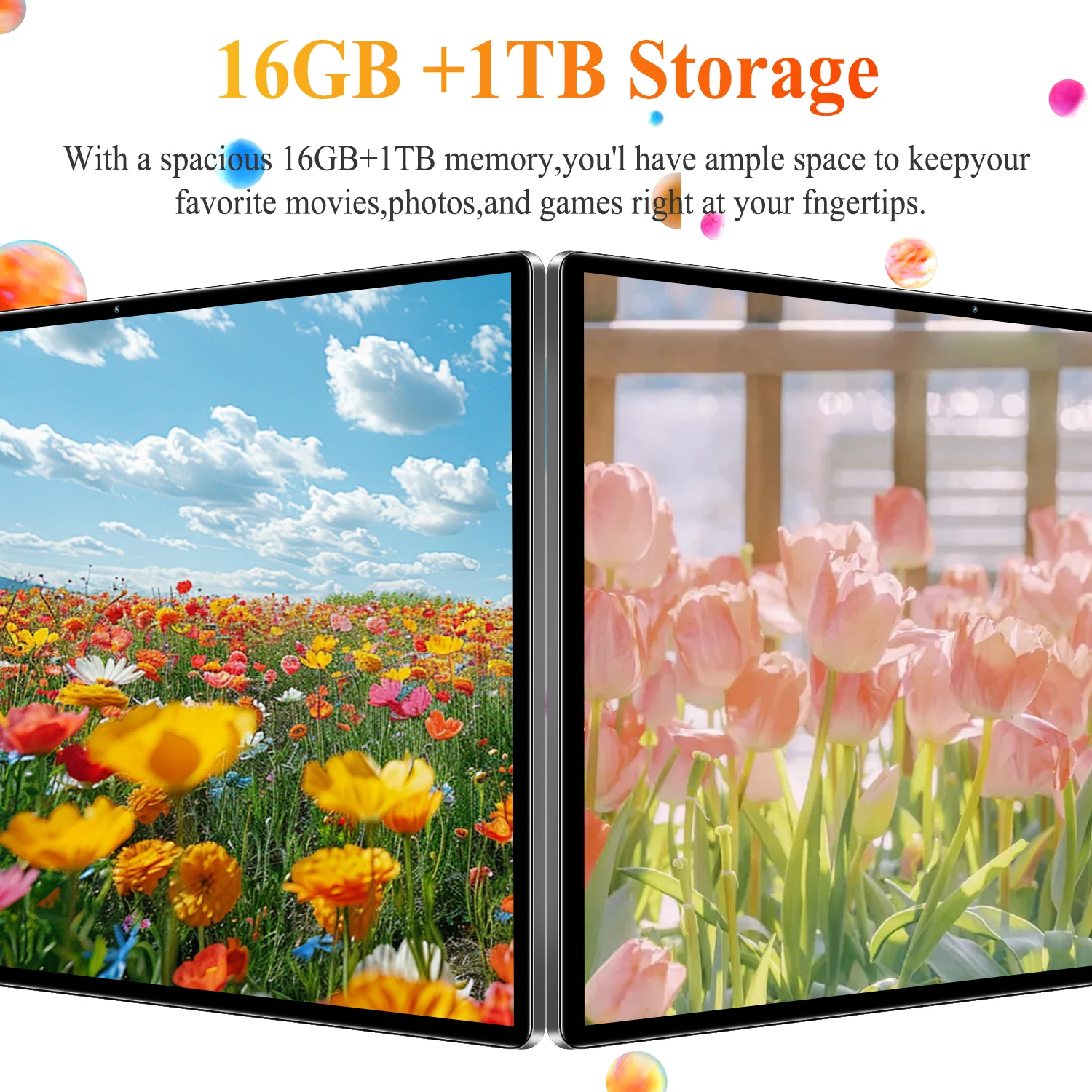 Tablet 1TB ROM 16GB RAM 10 Core Android 13 12000mAh Battery 16MP+32MP Camera 5G WiFi Portable Device Daily Study Video Play Gift