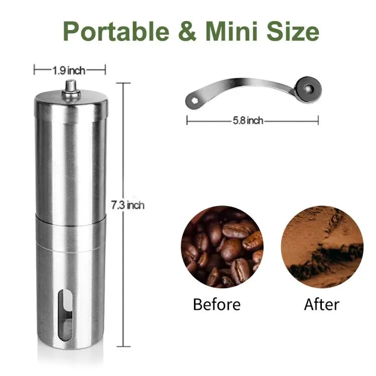 Ab363bf1a5a744305bd2f5b2c3ad0e78cb iCafilas Manual Ceramic Coffee Grinder Stainless Steel Adjustable Coffee Bean Mill Electric Beater Clean Kitchen Tools