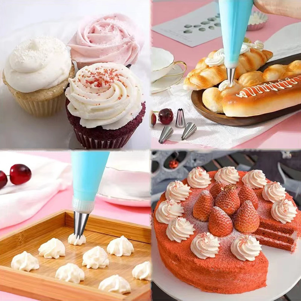 Cake icing nozzles Stainless Steel Nozzle Tips DIY Cake Decorating Tool Icing Piping Cream Pastry Bag Nozzle Kitchen Bakery Tool 24/48 pcs