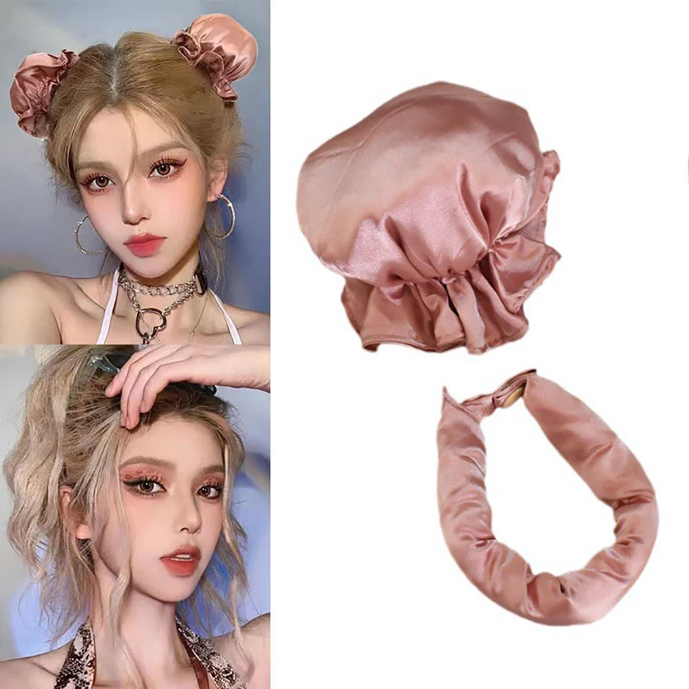 Heatless Curling Rod Silk Curls Hair Rollers Wave Form Curling Sleeping Headband Lazy Hair Curlers with Cap Styling Tools hair styling tool hair curling tools