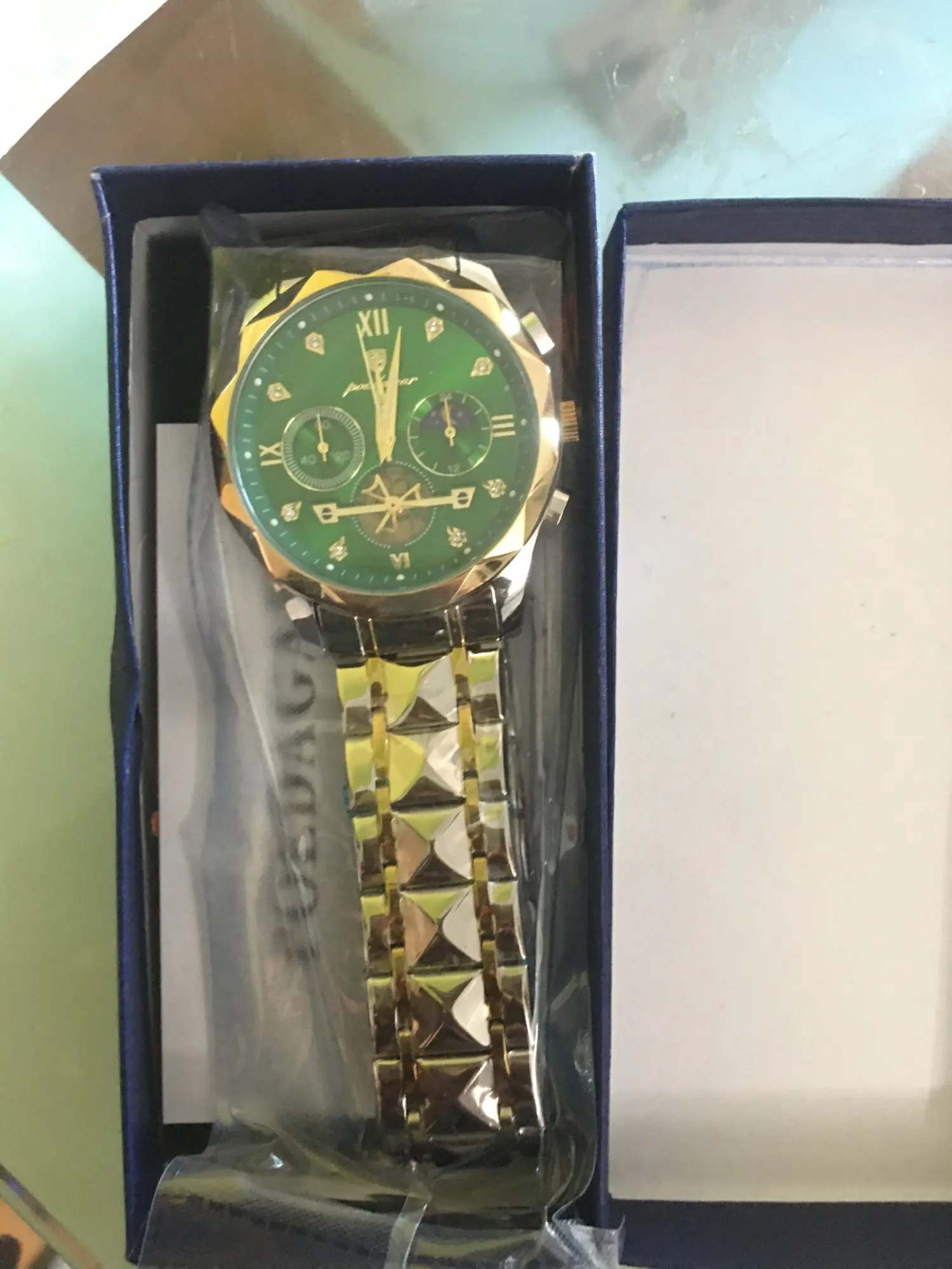 POEDAGAR Luxury Man Wristwatch Waterproof Luminous Chronograph photo review