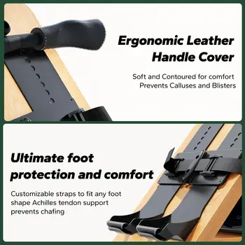 MERACH Water Rowing Machines for Home Oak Wood Rower with 12 Enhanced Resistance Blades Upgraded Handle Adjustable Footpad & App 4