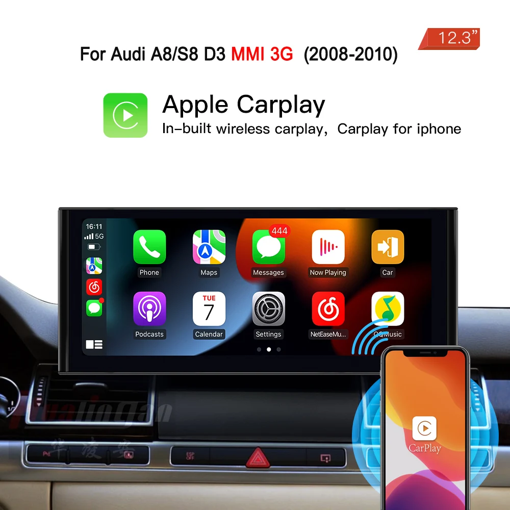 wit-up 12.3Touchscreen Android GPS navi autoradio stereo carplay for –  Wit-Up CarPlay Android Screen Upgrade