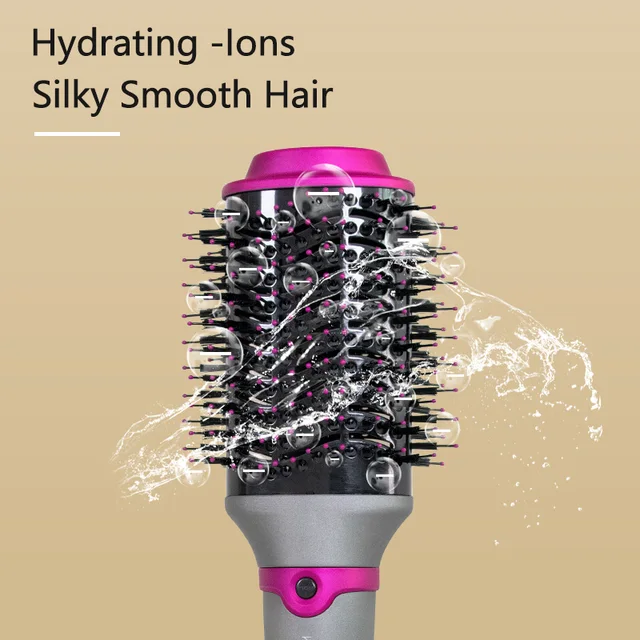 1200W Hair Dryer Hot Air Brush Styler Replaceable Head Straightener Curler Comb Roller One Step Electric Ion Blow Dryer Brush - Image 6
