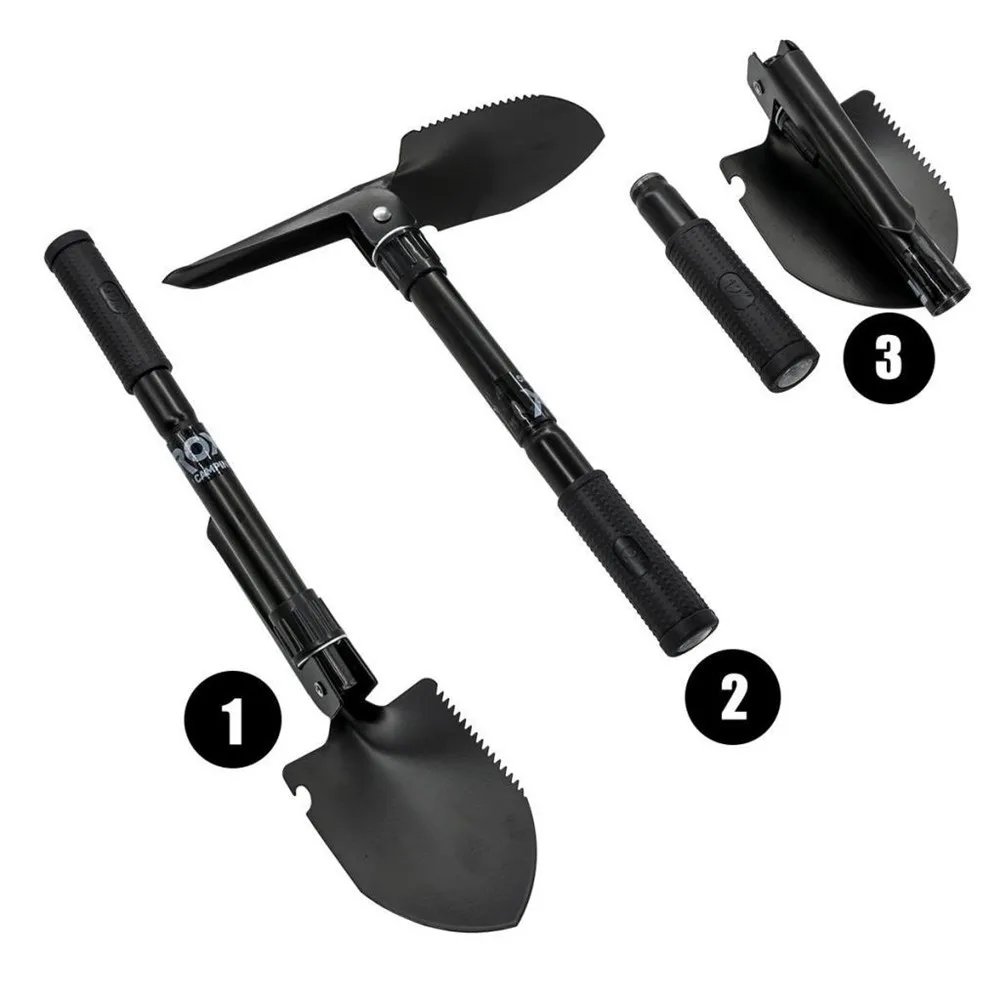 Multifunction With Compass Mini Folding Shovel Camping Shovel 42 Cm