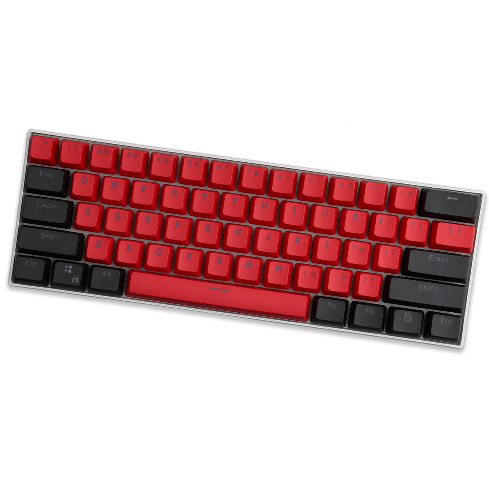 Premium Black and Red PBT Backlit Keycap Set - OEM Height
