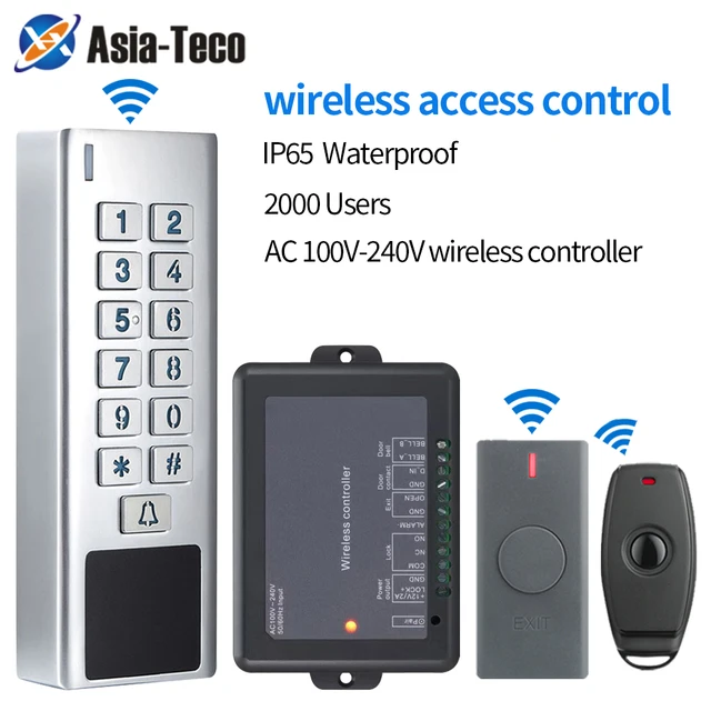 IP67 Waterproof 433Mhz AC 100V~240V Wireless Access Control Kit Electronic Lock RFID Lock Remote Control Door 1