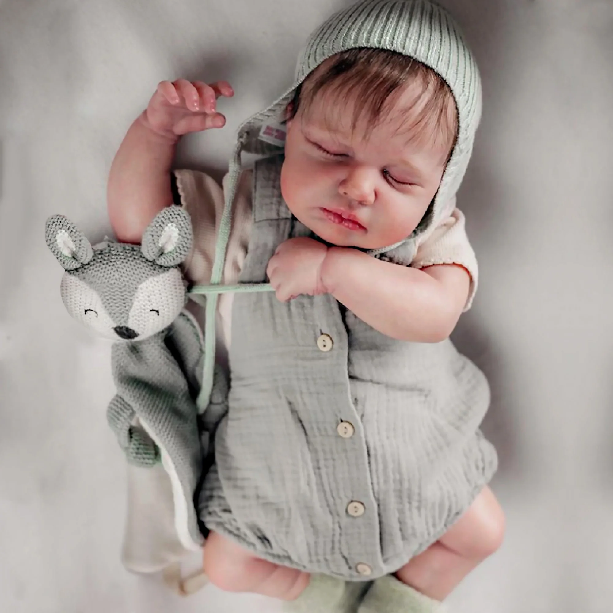 Bebé Reborn Dolls Loulou Bambola Reborn Realistica Dipinta A Mano Da 19 Pollici Con Capelli Radicati Muecas Para Nias