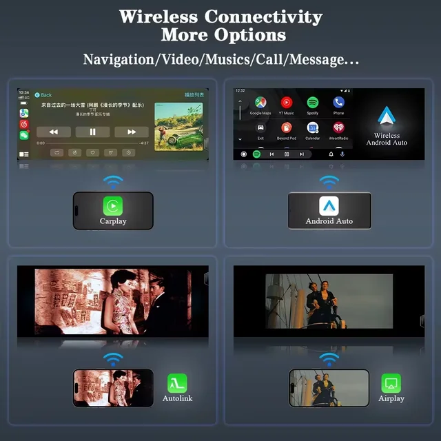 Wireless CarPlay Android Auto Decoder For BMW NBT EVO X5 F15 F85 G05 X6 F16 F86 G06 X1 F48 F49 With BT MirrorLink AUX Car Module 2