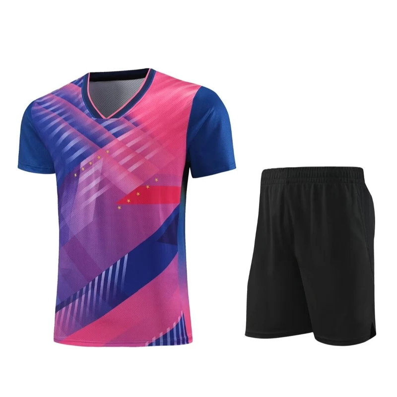 Print Tennis Badminton Training Uniform Suit Quick Dry