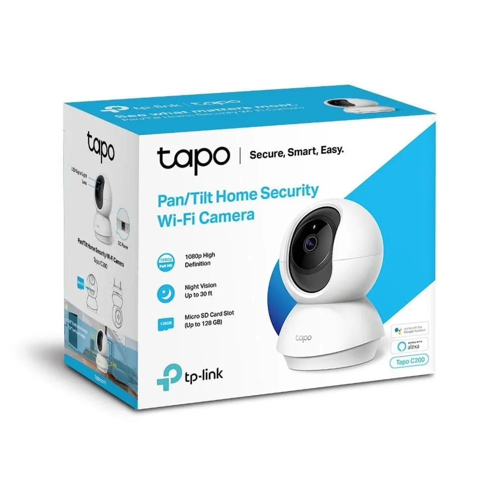 TP-LINK Tapo Wifi C200 Camera Full HD 1080p, Original Night Vision Security  Camera