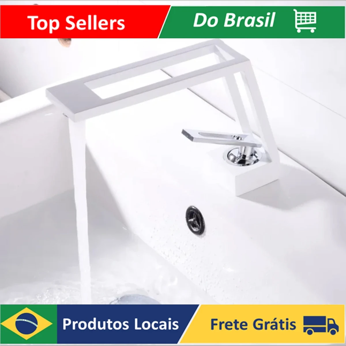 Bathroom Faucet High Luxury Modern Cuba Pia Ca8206b White Luuk Young