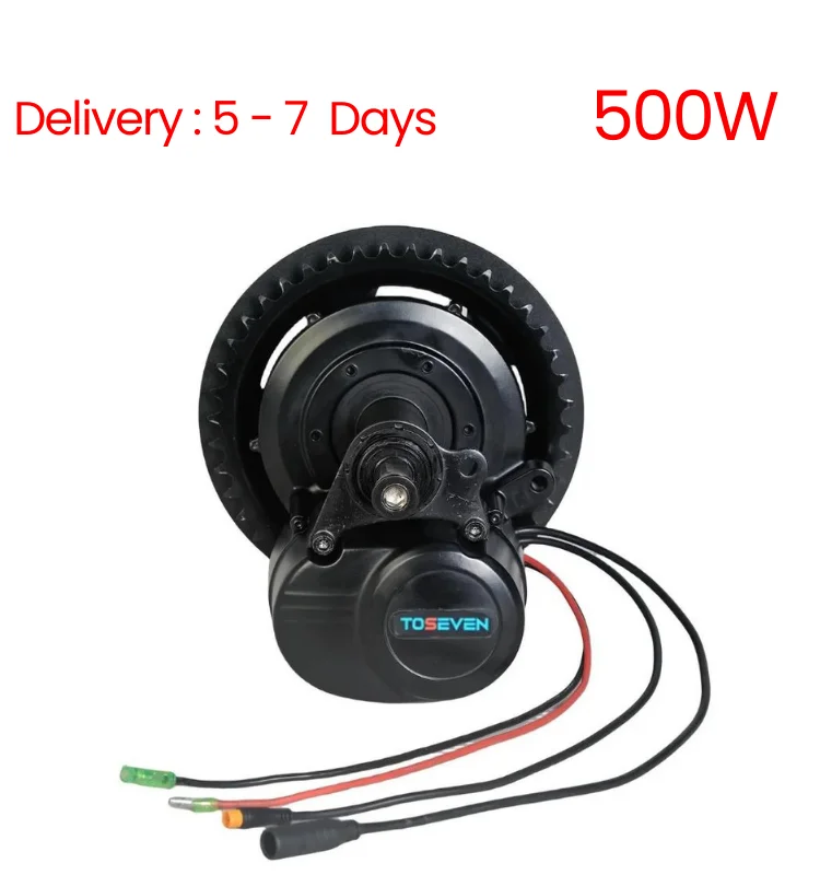 500W 36V 48V Electric Bike Mid Drive Motor Torque Sensing Toseven DM02 ebike motor kit