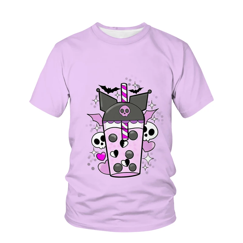 

Halloween Women's T-Shirt 3D Fashion Hello Kitty Print Harajuku T-Shirt Oversized Girls T-Shirt New Short Sleeve O-Neck Top
