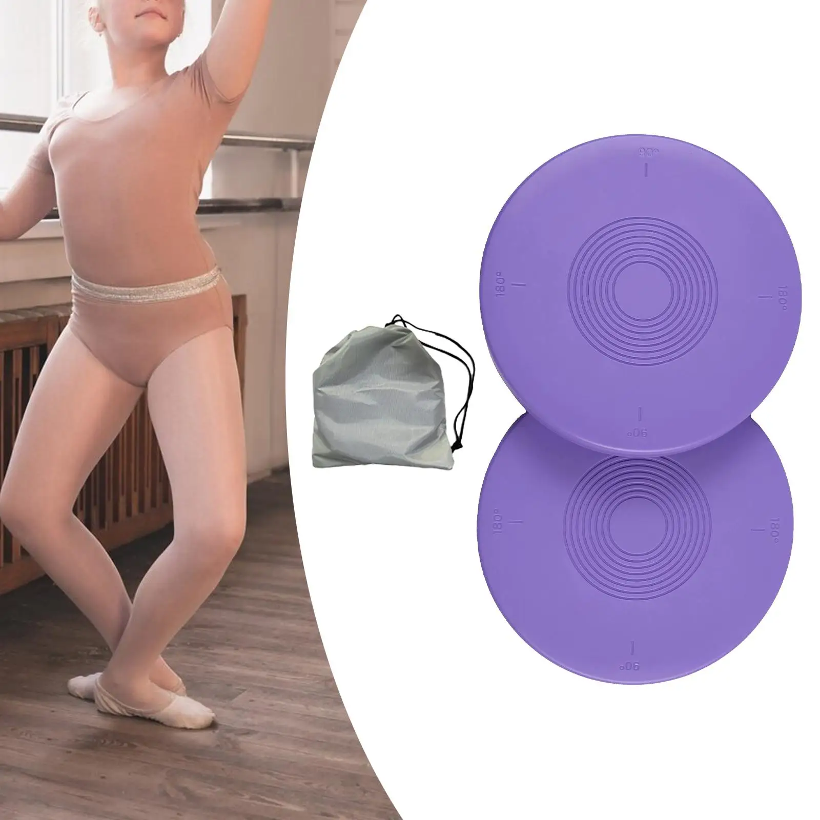 2Pcs Ballet Turning Board Ballet Training Device Abdominal Twisting Disc Muscle Training Board for Household Sports Gym
