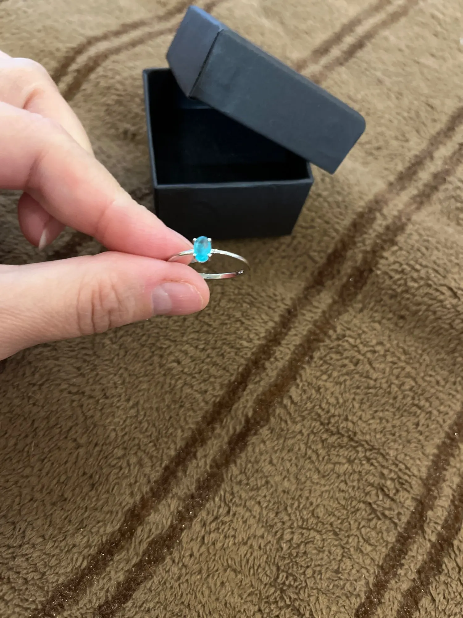 Silver tourmaline ring