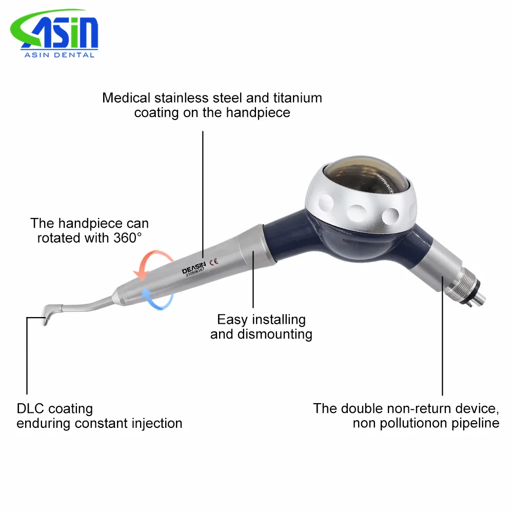 Dental Equipment for 4 Hole Prophy-Mate neo Clinic Intraoral Air Polishing System Prophy Jet Anti Suction oral Hygiene Polisher