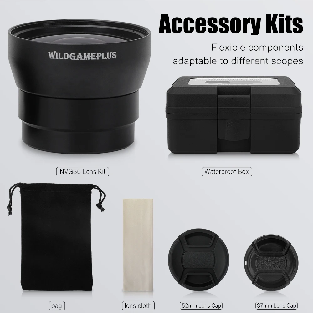 NVG30 Wide Angle Lens 55MM Scope Lens Wide 50° FOV lens For For NVG30 940nm IR N