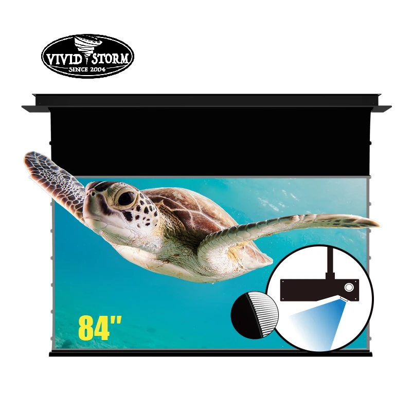 Vividstorm Pro A Schermo Per Proiettore Da Incasso A Soffitto Da 84 Pollici Pieghevole Veloce Schermi Di Proiezione Ust Per Home Cinema Retrattili