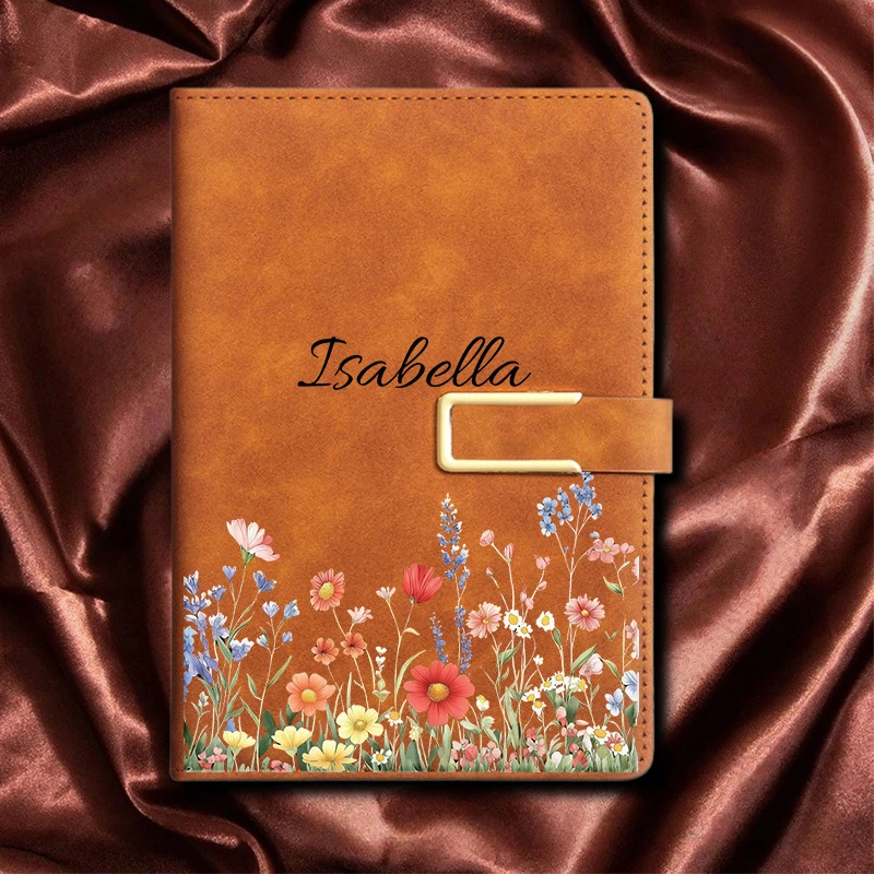 Elegant A5 Faux Leather Personalized Notebook