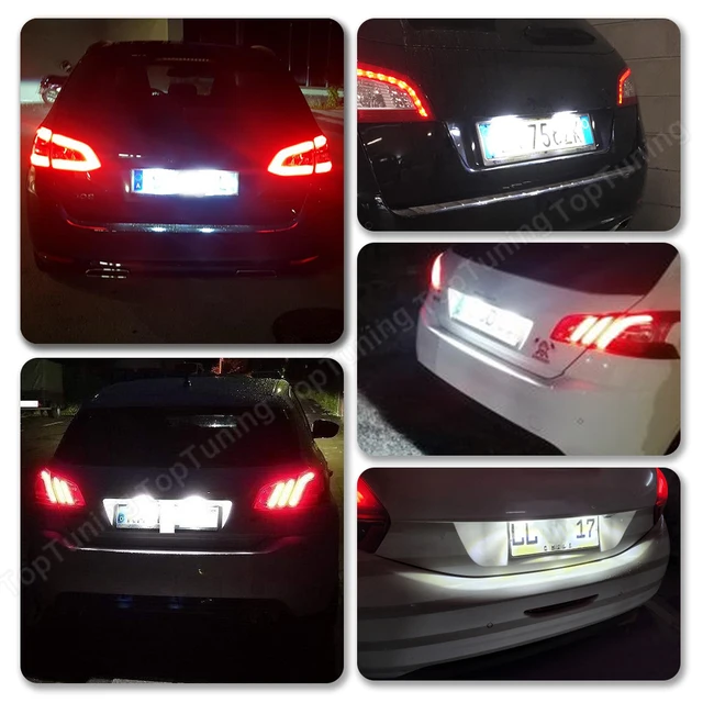NSLUMO Luci Targa LED Per Peugeot/Citroën - Kit 2 Pezzi, Bianco 6000K, Compatibile Con 207, 308, C3, C4 - Foto 4