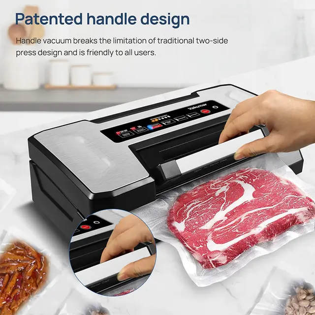 Vakumar-Machine d'emballage sous vide automatique pour aliments,  commerciale, domestique, comprend 2 rouleaux de sacs emballés sous vide,  cuisine, VH5186 - AliExpress