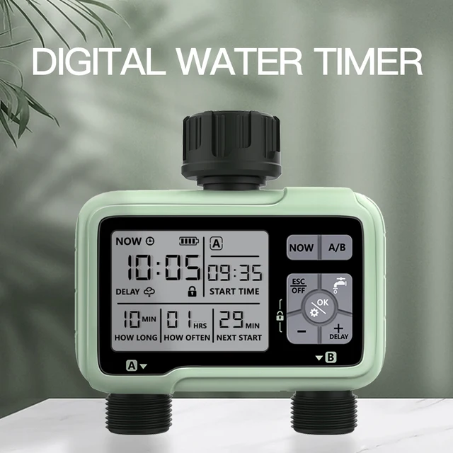 Eshico Nagy Lcd Kijelző 2-Out Háztartási Kültéri Öntözési Víz Időzítő Időzített Automatikus Kerti Öntöző Szerszám - Image 5