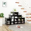 16-Cube Interlocking Plastic Shoe Rack with Modular Storage Cabinet for Closet, Entryway & Garage - Space Saving Design 5