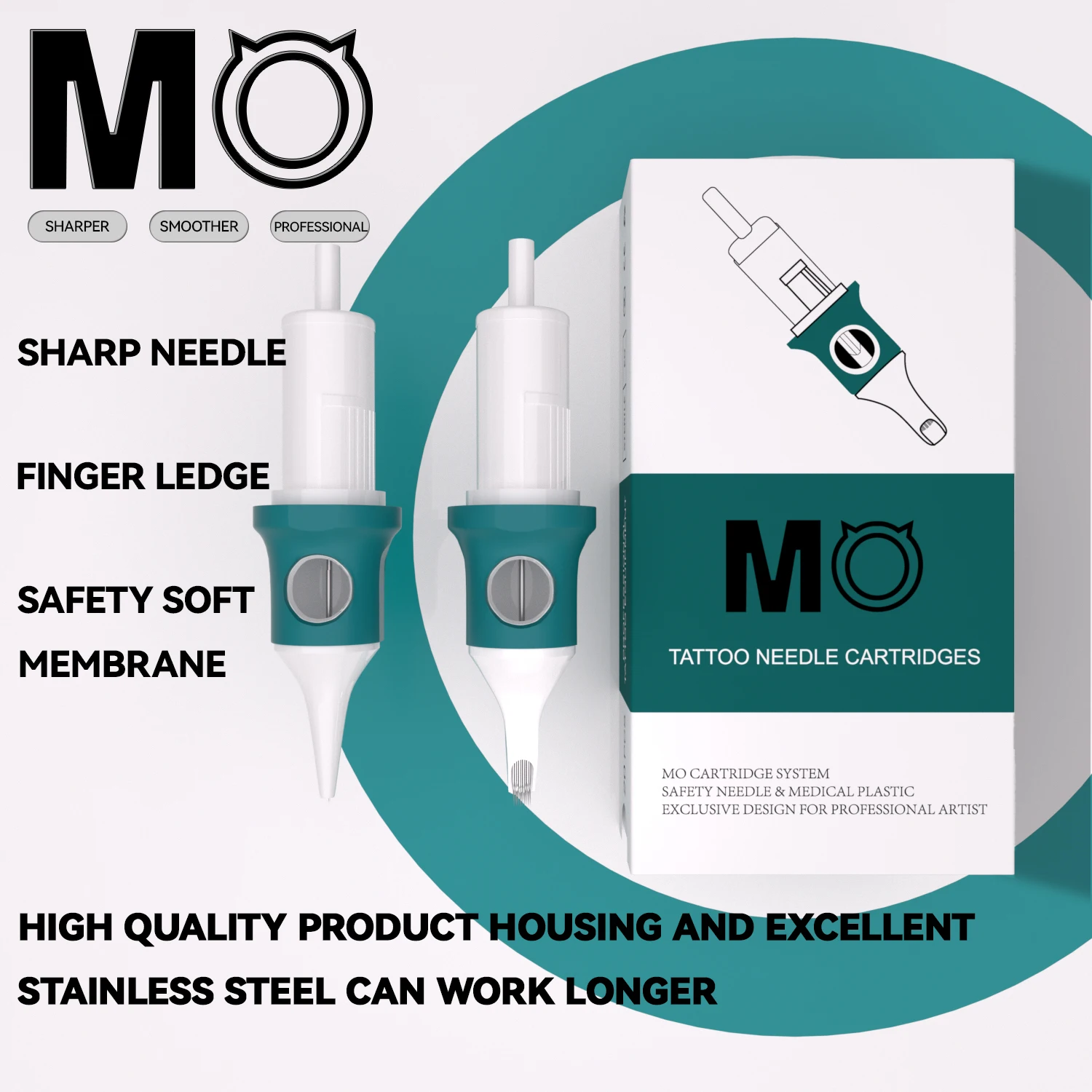 MO Cartridge Tattoo Needles RM Disposable Sterilized Safety Tattoo Needle For Cartridge Machines Grips 20pcs/Lot