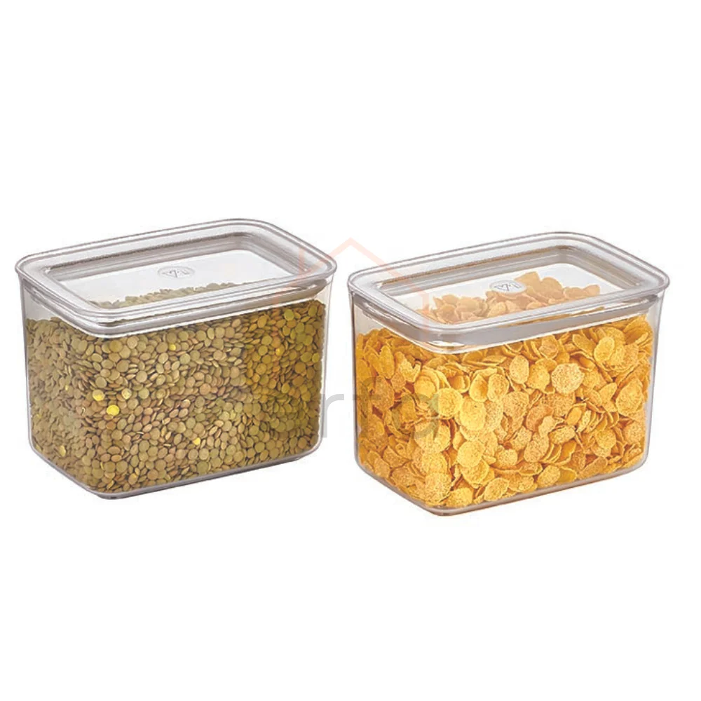 SUDE Kitchen Food Storage Container Jar Box Transparent Modern Vacuum  Airtight Lid Acrylic For Tea Spice Legume Pasta Cuisine