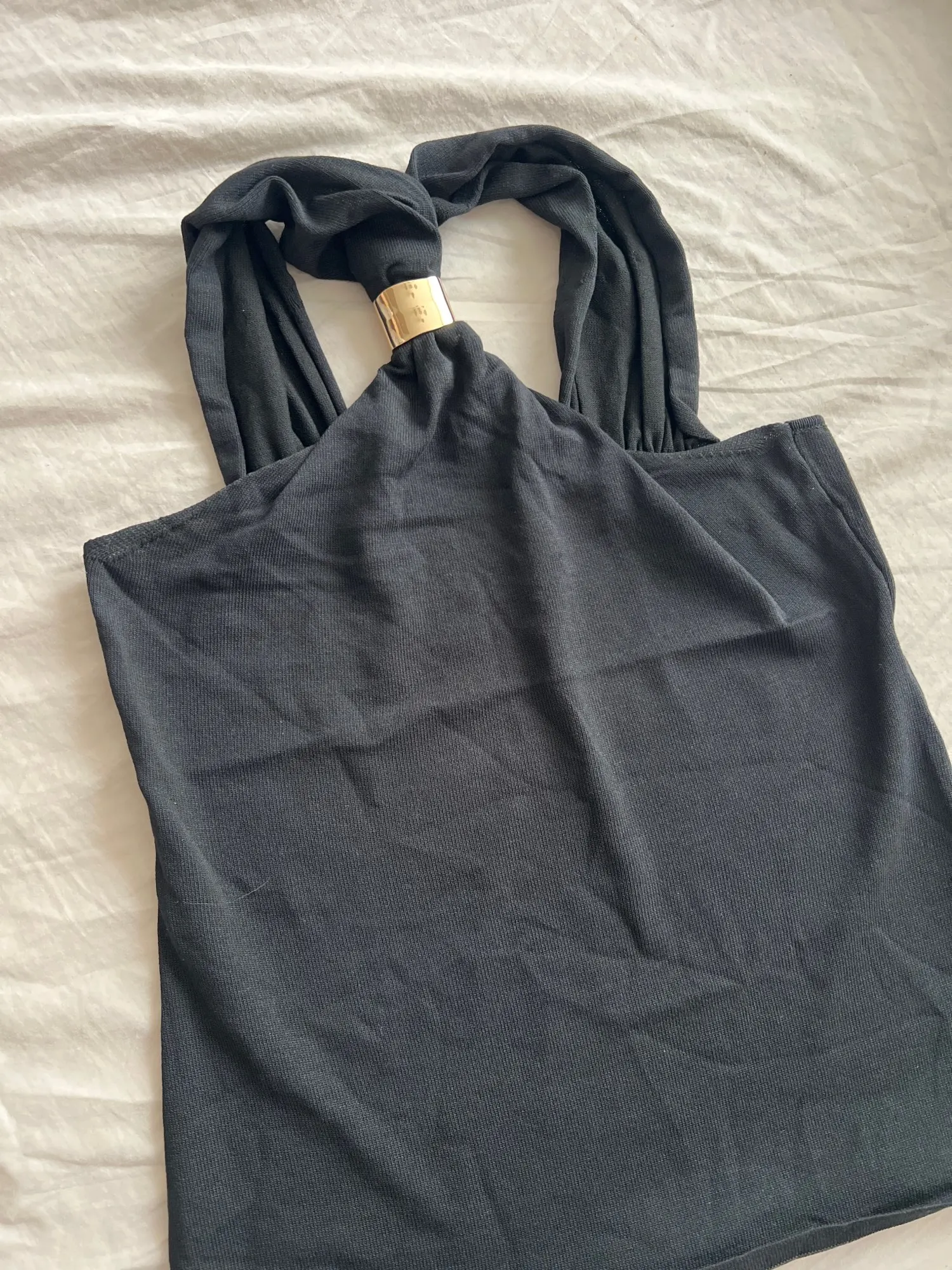 Women's Fashion Knit Halterneck Tank Top photo review