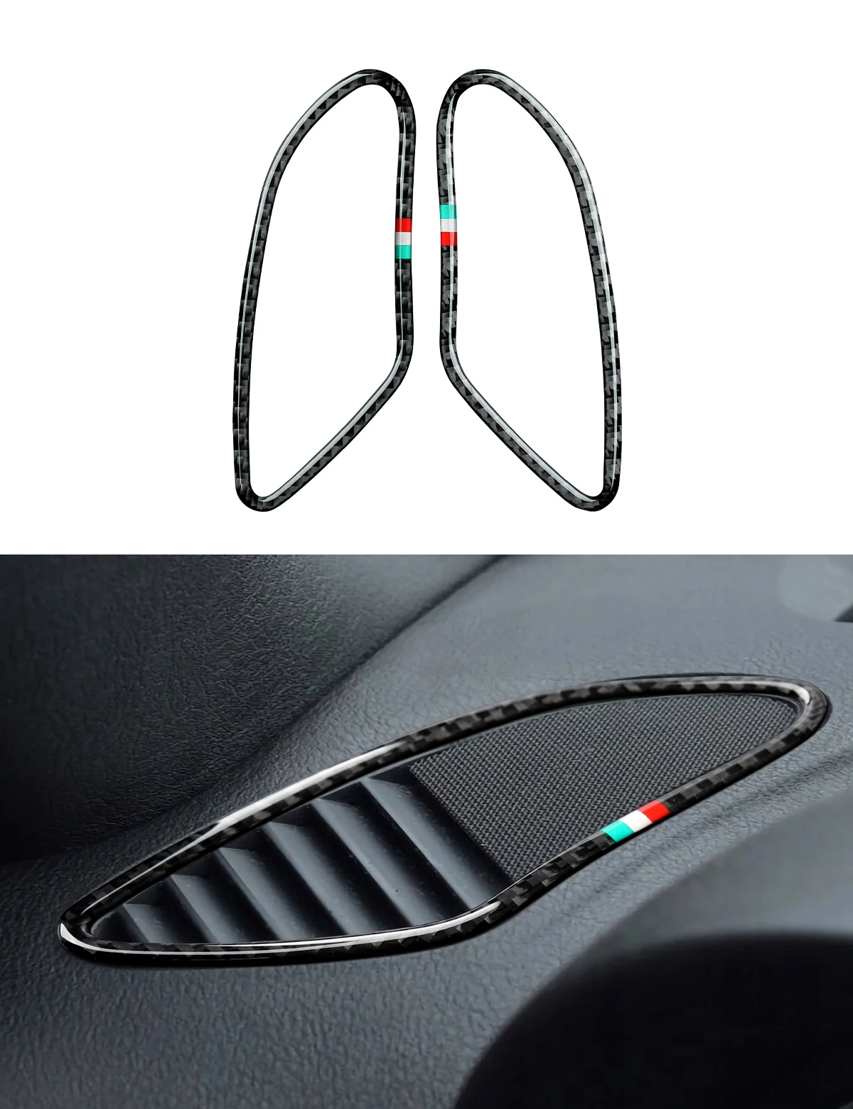 Auto Side Air Vent Trim Carbon Fiber Interieur Sticker Voor Alfa Romeo