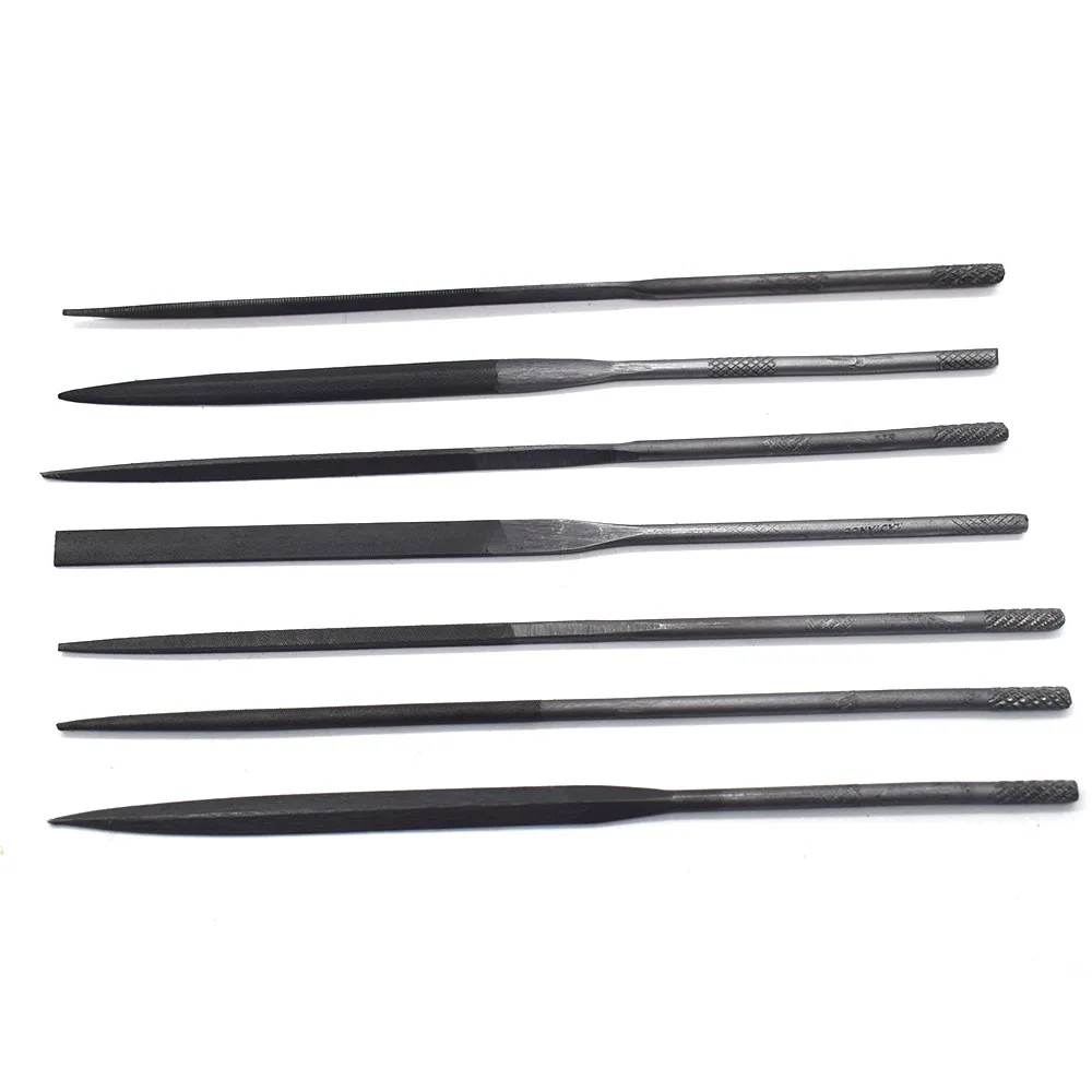 보석 바늘 파일 세트, 금속 유리 돌 나무 조각 공예, 보석 DIY 도구, 140mm, 200mm, 7 개