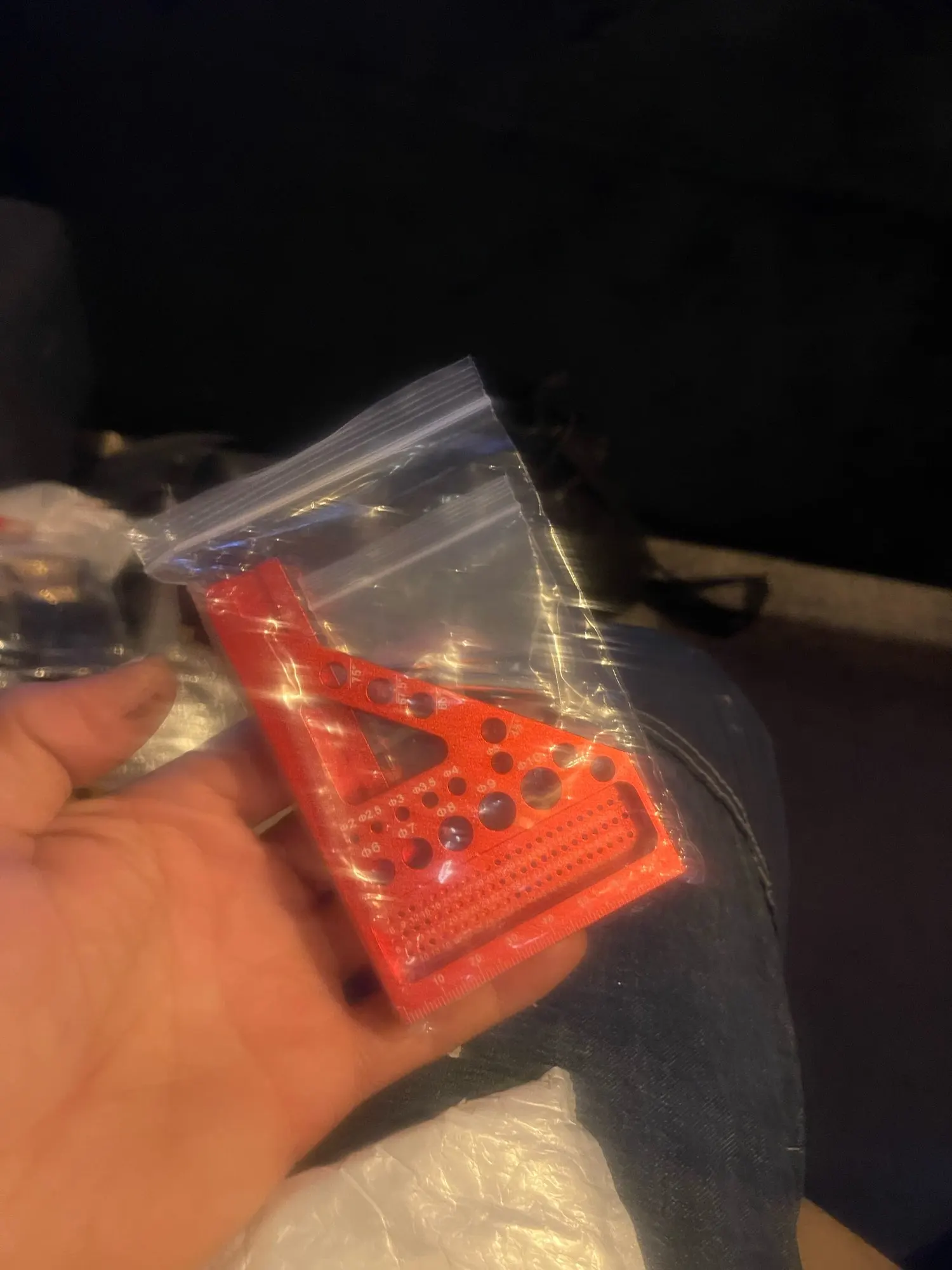 3D Multi-Angle Measuring Ruler, 45/90 Degree Woodworking Aluminum/plastic Square Protractor,Triangle Ruler Layout Measuring Tool photo review