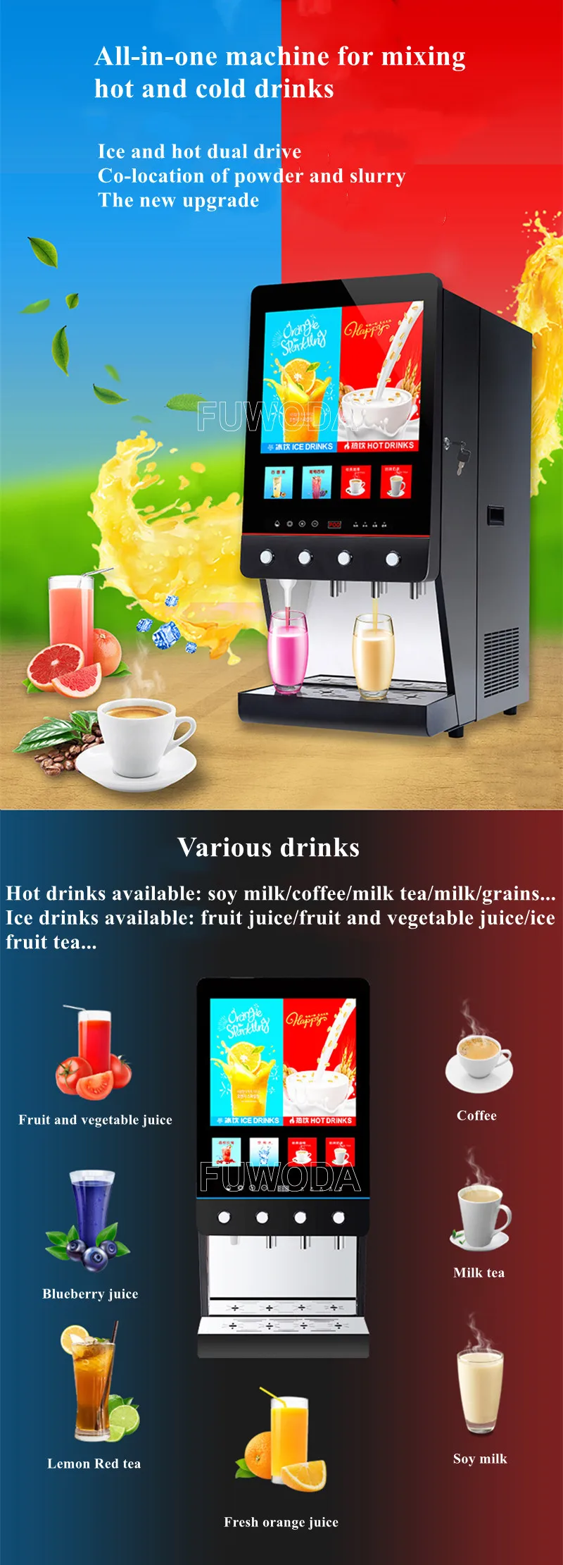 110V/220V Household Small Automatic Instant Coffee Machine Milk Tea Coffee Machine Commercial Hot And Cold Beverage Machine 6