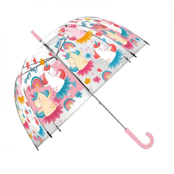 Paraguas Unicornio transparente manual 46cm,lluvia,regalo niñas| Paraguas| AliExpress