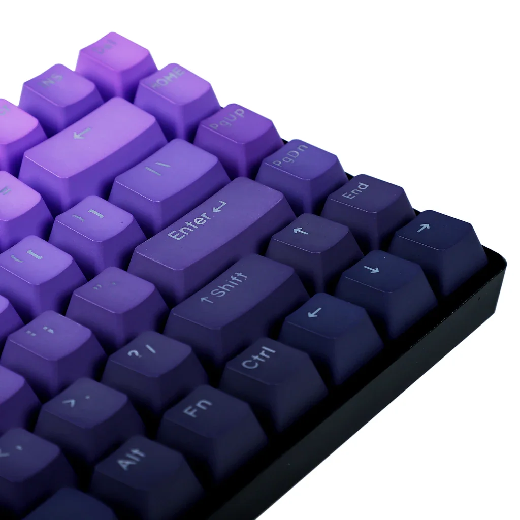 Perfil Roxo do Oem do Tiro Dobro dos Keycaps Retroiluminados do Gradiente 122 para 104 87 84 68 - Imagem 4