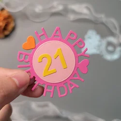 Birthday Numbers Metal Cutting Dies Scrapbook Embossing Happy Birthday Die Cuts Album DIY Craft Cutting Die 2023 New