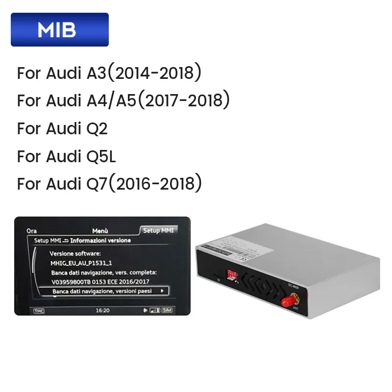 MEKEDE New Upgrade Original Car Screen Wireless CarPlay Android Auto Decoding Box For Audi A3 A4 A5 Q2 Q5L Q7 2014-18 MIB System